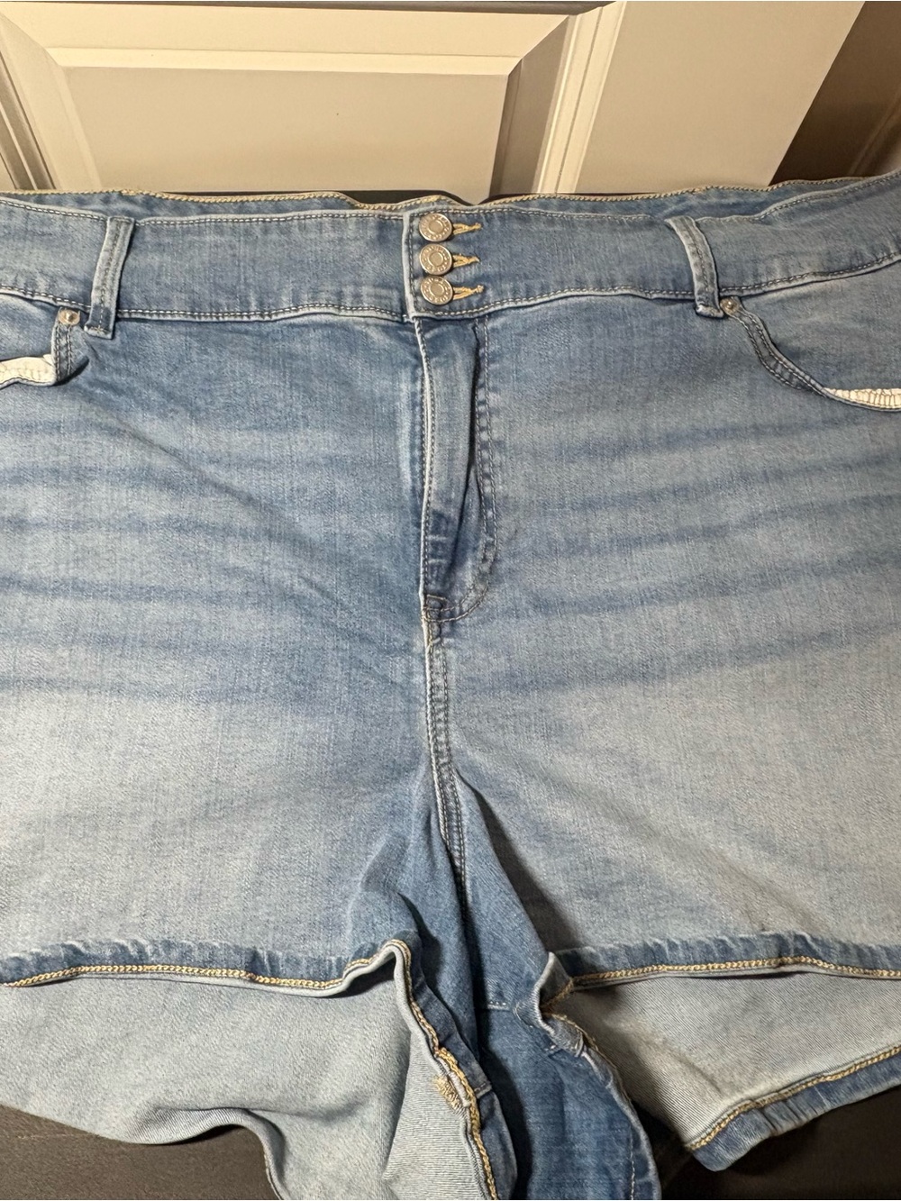 torrid Light Blue Jegging Shorts